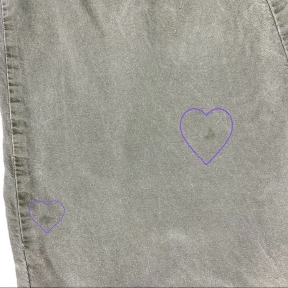 American Eagle Outfitters | High Waist Paper Bag Cropped Pants - Sage Green​ - Picture 8 of 12
